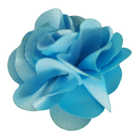 MEN'S LARGE SOLID LIGHT BLUE LAYERED LAPEL PIN FLOWER. - Picture 1 of 2